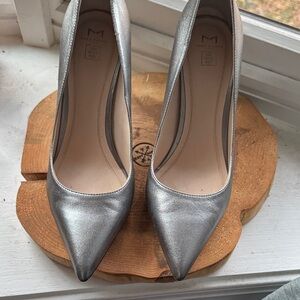 Marc Fisher Metallic Silver Heels